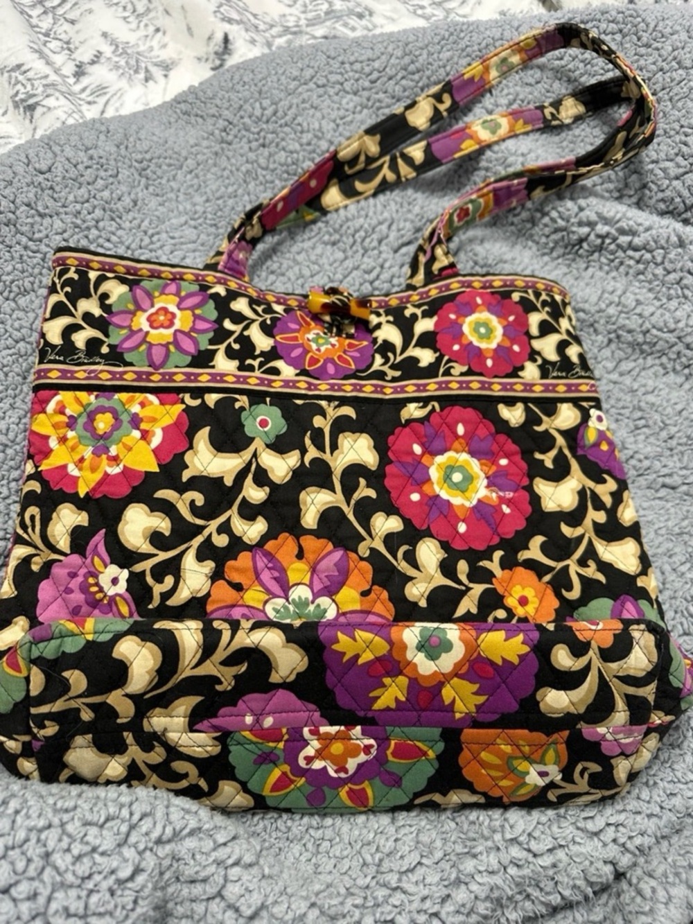 Vera Bradley Tote Bag Large Floral Carryall (Flawed)